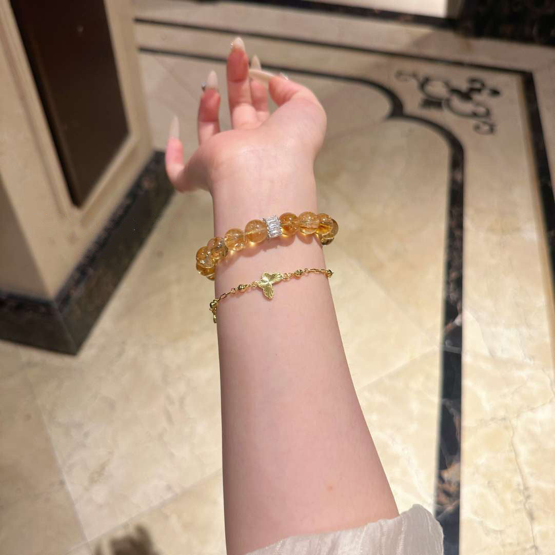 "Fortune Vault" Yellow Citrine & Yellow Tower Crystal Bracelet - Abundance & Wealth Design