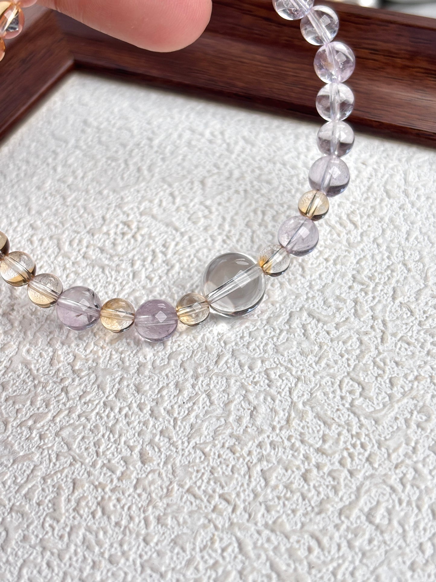"Fortune & Benefactor" Bracelet - Yellow & Lavender Amethyst Crystal Design