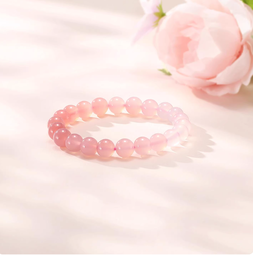 “Honeyed Encounter” Rose Quartz Bracelet – 8mm