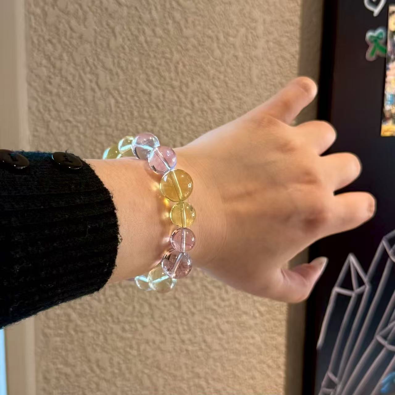 Icy Amethyst & Citrine Bracelet | Natural Stone Energy Duo