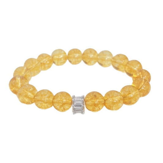 "Fortune Vault" Yellow Citrine & Yellow Tower Crystal Bracelet - Abundance & Wealth Design