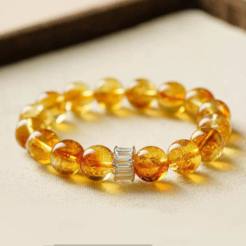 "Fortune & Prosperity" Yellow Crystal Bracelet - Wealth and Luck Charm